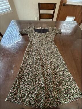 J.Crew Size 6 Smocked Sleeve Midi Dress in Floral AO898 NWT VALUE $110